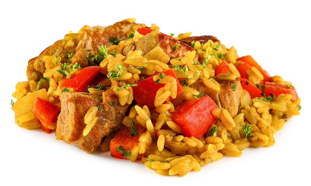 Curry Reis Fleisch