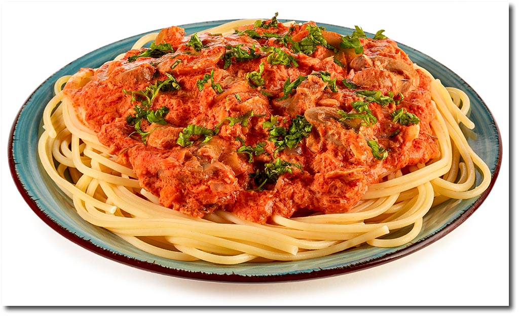 Spaghetti mit Thunfisch Champignon