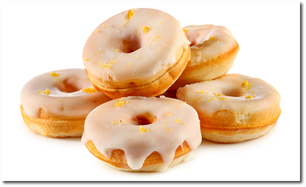 Mini Donuts mit Zitronen Guss