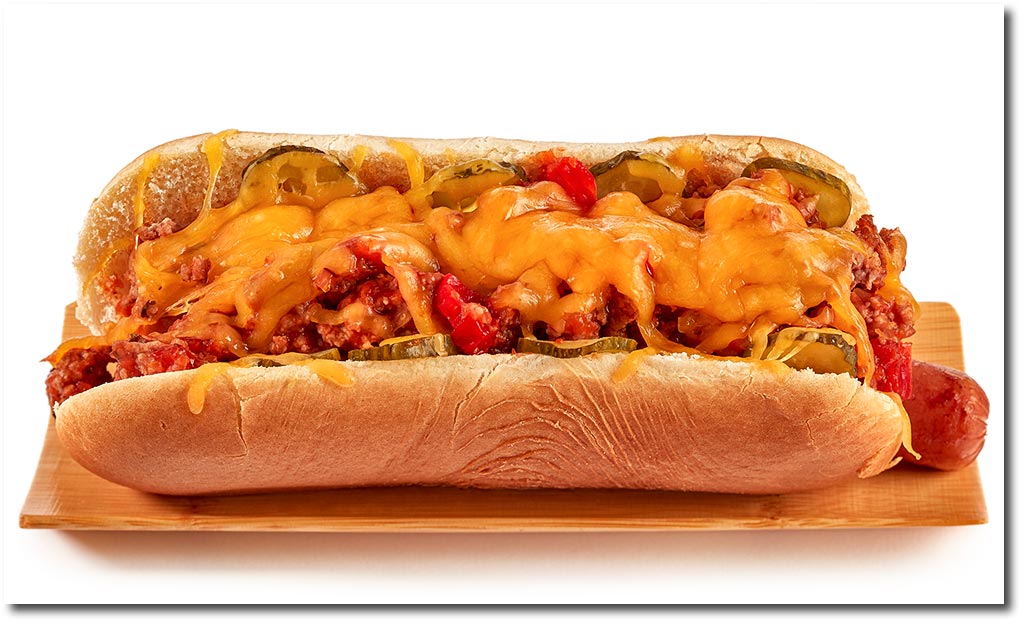 Texas Chili Hackfleisch Hot Dog
