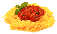 Spaghetti Kürbis mit Tomaten Sauce