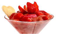 Erdbeer Rhabarber Pudding