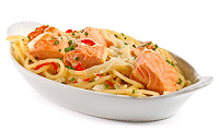 Spaghetti mit Lachs in Käse Sauce Rezept