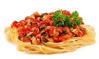 Spaghetti mit Thunfisch Kapern Soße