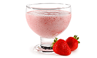 Milch Shake mit Erdbeer Eis alkoholfrei