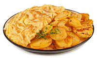 Omelett mit Brat Kartoffeln Rezept