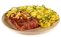 Beef Steak mit Kartoffel Salat Rezept