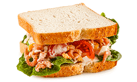 Sandwich mit Krabben Salat