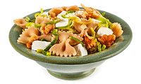 Nudel Salat mit Lauch und Walnüssen Rezept