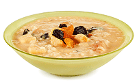 Milch Reis Suppe mit Back Obst Rezept