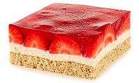 Nuss Biskuit Erdbeer Kuchen