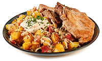 Kalbs Kotelett & Sauerkraut Kartoffeln Rezept